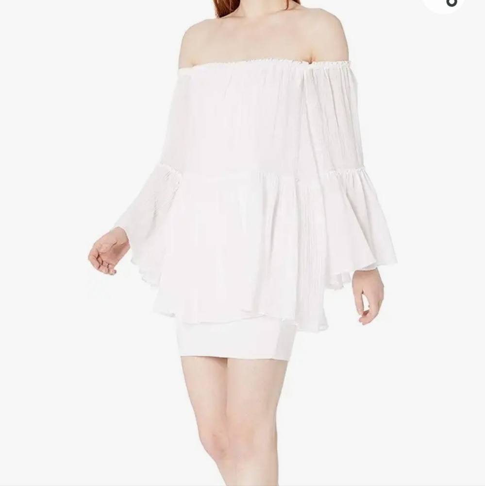 Bailey 44 Women's Waterfall Dress White Gauze Size Small